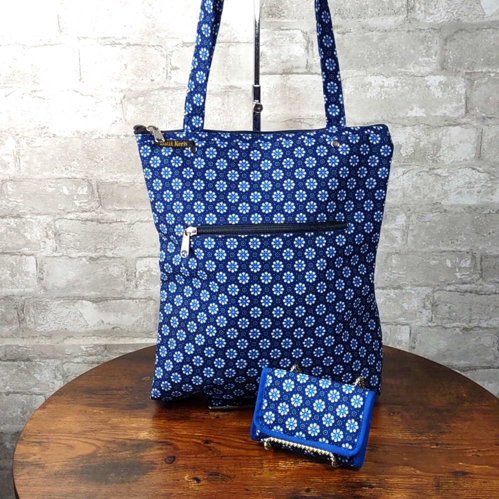 Batik Keris Floral Print Tote Bag & Wallet